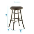 thumbnail image 2 of Bali 30" Chocolate Leather Backless Swivel Bar Stool, 2 of 2