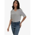 thumbnail image 5 of Women's Casual Half Sleeve T-Shirt - Relaxed Fit Basic Top, Soft Breathable, Everyday Wear (Size S-XXL), 5 of 6