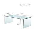 thumbnail image 6 of SMARTIK Glass Coffee Table, Modern Big Clear Coffee Tables, 6 of 6