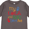thumbnail image 4 of Inktastic My Lola and Lolo Love Me Grandchild Boys or Girls Long Sleeve Toddler T-Shirt, 4 of 5
