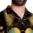 thumbnail image 5 of Retro Cat Men's Short Sleeve Poplin Shirt, Casual Printed Button Down Summer Beach Shirt - Unisex, 5 of 6