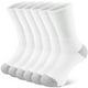 thumbnail image 1 of NevEND - 6 Pares de Calcetines Deportivos Casuales de Algodón para Hombre y Mujer, de Color Blanco, Talla 10-13, 1 of 7