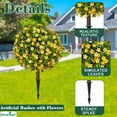 thumbnail image 4 of "Fall Artificial Topiary Ball Trees with Spike Set of 2, Fall Faux Boxwood Plants for Outdoor Planters, UV Resistant Artificial Outdoor Shrubs, Fake Bushes for Porch, Garden, Patio Decor, 4 of 4