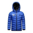 thumbnail image 4 of Odeerbi Teen Boys Girls Heated Jacket Winter Thermal Heated Coat Plus Size USB Intelligent Constant Temperature Heated Windproof Coat Children 3 Heated Jacket Teen Clothes Blue without Power Bank, 4 of 6