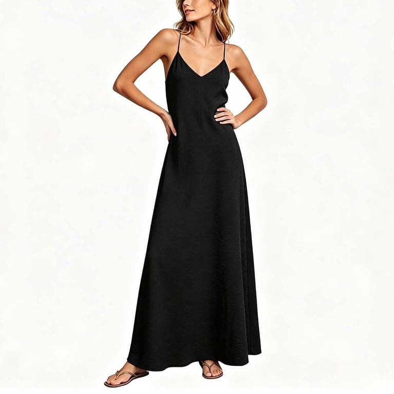 a-line slip dress Point Satin A-Line Slip Dress