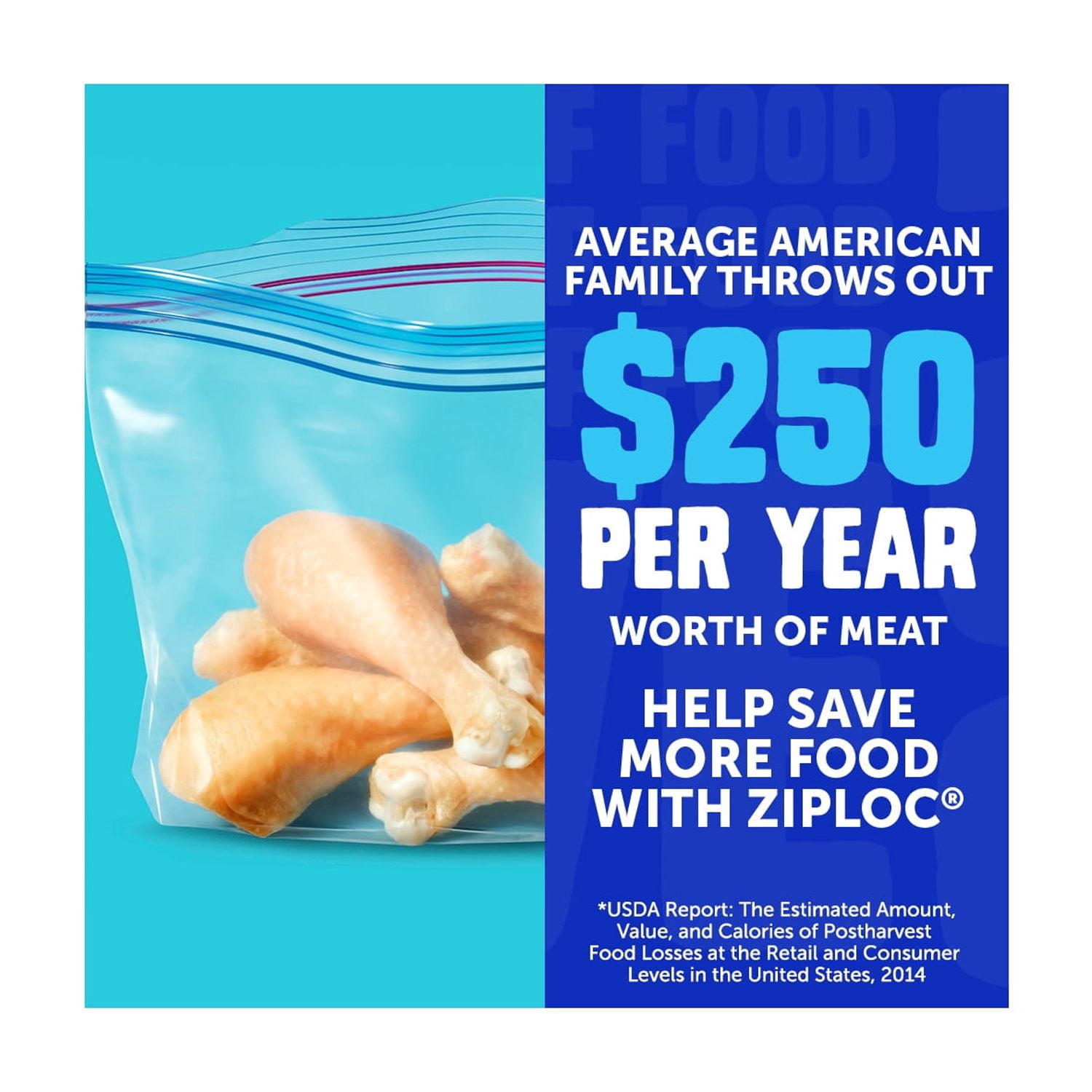 (9 pack) Ziploc® Brand Freezer Half Gallon Food Storage Bags, Grip 'n Seal Technology, Zipper, 40 Count