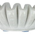 thumbnail image 4 of Creative Co-Op Round Marble Pleated Dish, White, 4 of 5