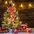 thumbnail image 2 of Moocorvic Christmas Tree Bow, Christmas Wreath Bow, Christmas Led Wreath Bow, Warm LED Lights Christmas Tree Topper For Indoor Outdoor Xmas Decoration, 2 of 6