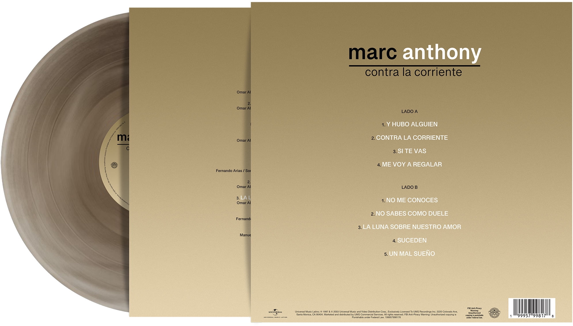 Marc Anthony - Contra La Corriente- Music & Performance- Vinyl LP