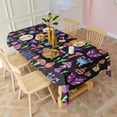 thumbnail image 3 of Purple Mushroom Black Pattern Rectangle Tablecloth 60"x102",Waterproof Polyester Rectangle Table Cloth, Wipeable Spillproof Polyester Tablecloth for Dining, Camping, Indoor and Outdoor, 3 of 6