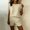 Khaki plus size 2 piece shorts set a1, variant on Cagogo Women Plus Size 2 Piece Shorts Set Casual Summer Cruise Outfits Loose Round Neck Short Sleeve Tshirt Pocket Elastic Waisted Shorts Matching Lounge Tracksuits Tops Comfy Pants Travel Airport