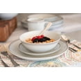 thumbnail image 5 of 10 Strawberry Street Simply Coupe 16-Piece Ceramic Dinnerware Set, Gray, 5 of 9
