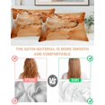 thumbnail image 3 of Marble Burnt Orange Pillow Cases Queen Size Set of 2, Smooth Satin Pillowcase for Hair and Skin, Modern Abstract Ink Painting Luxury Decorative Cooling Bed Pillow Covers with Zipper, 20x30 Inches, 3 of 5