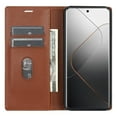 thumbnail image 2 of BKS-001 For Xiaomi Redmi Note 13 5G Case Drop-resistant Leather Cover with Magnetic Closure - Brown, 2 of 5