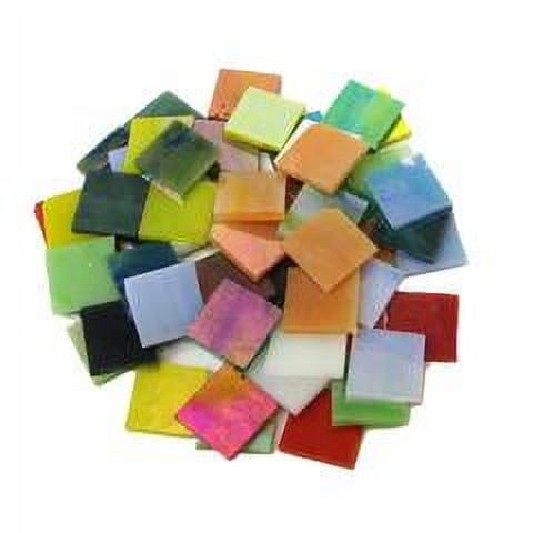 3/4" Iridized Stained Glass Chip Assortment - 48 Pieces