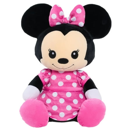 Disney Classics 14-Inch Minnie Mouse, Comfort Weighted Plush Animals for Kids Sensory Toys, Officially Licensed Kids Toys for Ages 3 Up, Gifts and Presents
