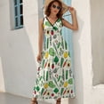 thumbnail image 5 of Veggies Dress Fashion Boho Beach Long Dresses Female Party Printed Maxi Dress, 5 of 9