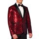 thumbnail image 4 of CHAQUETA BRILLANTE TUXEDO SEQUIN INSPIRAR CHIC PARA HOMBRE CON PATRÓN ARGYLE Y SOLAPA PICO XL ROJO, 4 of 6