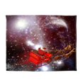 thumbnail image 1 of Manta Sherpa de franela reversible suave navideña para sofá cama Sleigh_2 150x200cm Zulema Manta de franela, 1 of 8