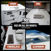 Liquid Rubber RV Roof Coating, Waterproof Elastomeric Roof Sealant for EPDM, TPO, Fiberglass & Aluminum RV Roofs, White, 5 Gallon, 250 Sq ft Coverage
