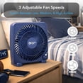 thumbnail image 3 of Comfort Zone 9" Portable Box Fan, Blue, 3 of 6