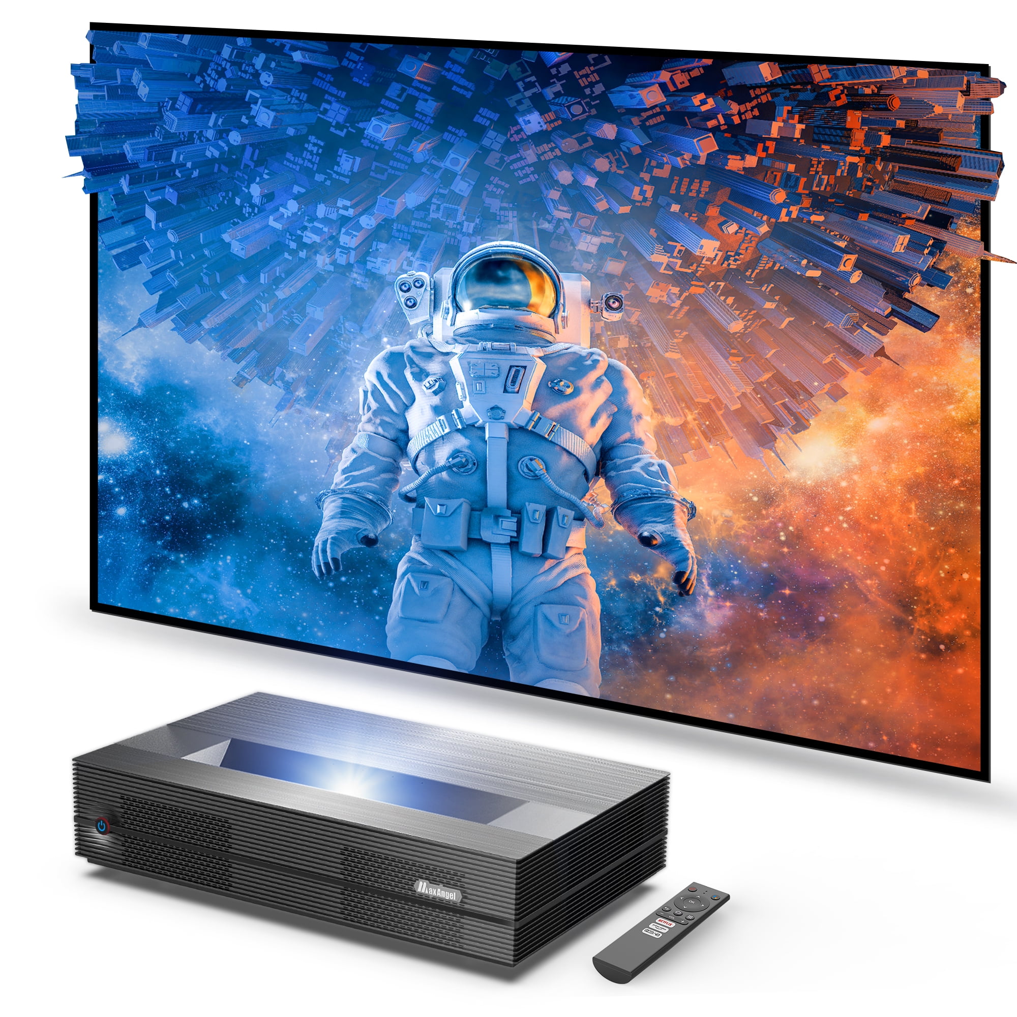 barbecue Het beste Variant Laser Projector, MaxAngel Smart 4K UHD Laser TV Projector with HDR10, Ultra  Short Throw DLP Movie Projector Built-In Android TV with 2500 ANSI Lumens  for Home Theater/Gaming/Office Presentations. - Walmart.com