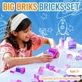 thumbnail image 3 of Strictly Briks Toy Large Building Blocks For Kids and Toddlers, Big Bricks Set For Ages 3 and Up, 100% Compatible with All Major Brands, Pink, Magenta, Lavender and Purple, 108 Pieces, 3 of 7