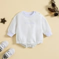 thumbnail image 2 of Baby Boys Girls Bodysuits Long Sleeve Round Neck Letter Printing Jumpsuit Baby Boys Girls Cute Active Play Comfortable Go Out And Play Bodysuits，18 -24 Months, 2 of 7