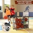 thumbnail image 6 of Ball Storage Bin Rolling Sports Ball Cart, Metal Garage Organizer Sport Rack, Ball Basket Storage, Ball Cage for Garage or Gym, Indoor & Outdoor Sports Equipment Organizer, 6 of 9