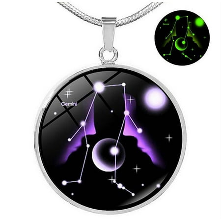 

Kayannuo Clearance 12 constellations time luminous necklace luminous Glass Pendant