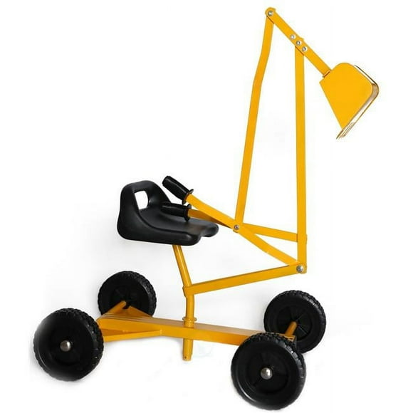 Playberg QI003380 22 x 15.7 x 33 Po. Grue Jouet en Métal avec Roues, Jaune