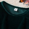 thumbnail image 4 of Kuleyang Little Girls Dresses Tutu Long Sleeve Velvet Tulle Spring Princess Star Sequin Ruffle Holiday Party Birthday Dresses Green 5T(110), 4 of 7