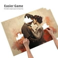 thumbnail image 4 of 1000 PCS Couple Hugging Each Other Puzzles For Adults 1000 Pieces,Creative Activity Hobbies For Adults,Great For Relaxation And Display For Puzzle Enthusiast,Retro Art Wooden Puzzle, 4 of 6