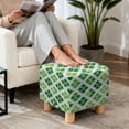 thumbnail image 4 of TSOVTHRID Shamrock Leaf Plaid Print Ottoman Cover Square Footrest Sofa Slipcovers Soft Stretch Stool Cover with Elastic Band Footstool Protector Covers for Living Room St. Patrick's Day Decor, 4 of 7