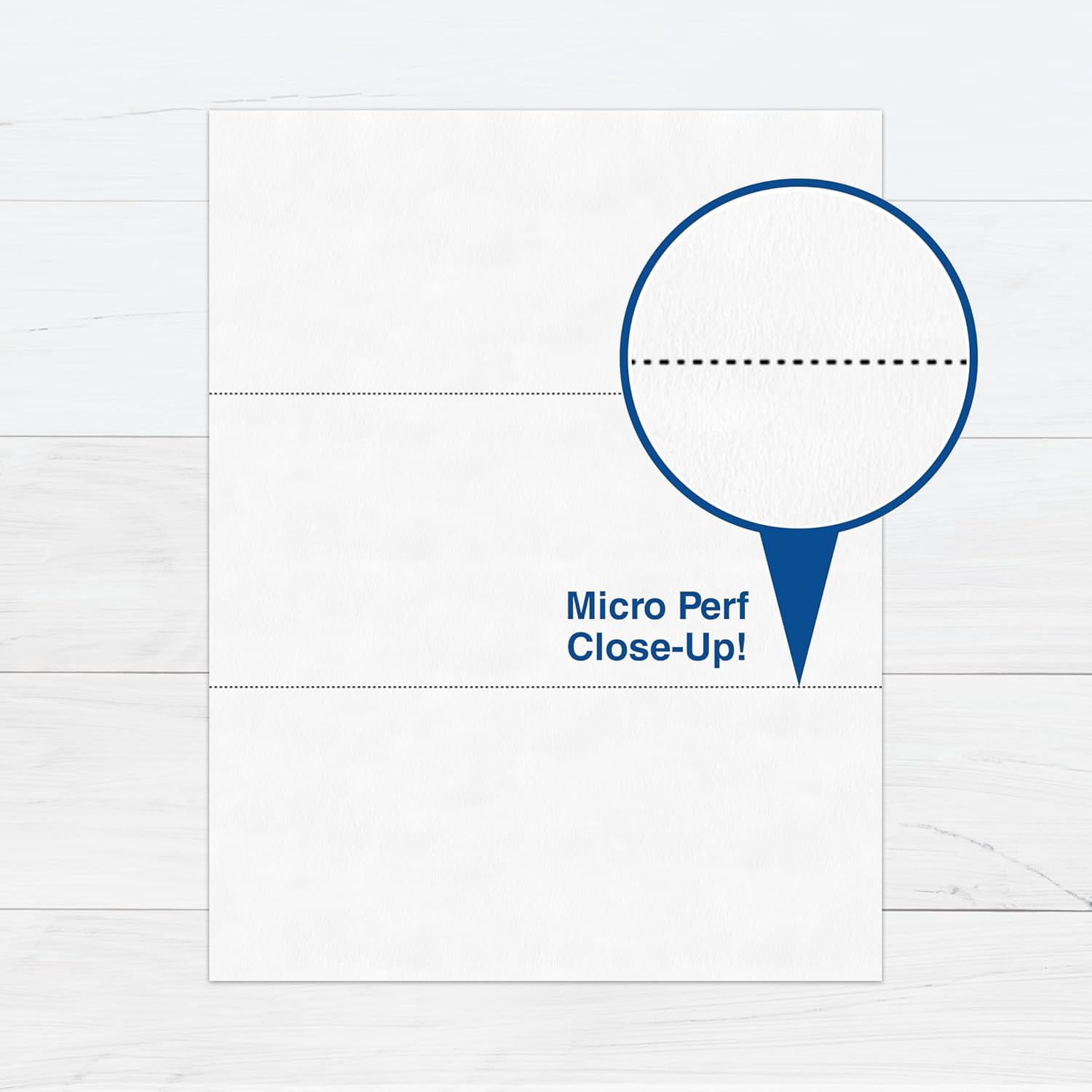 PrintWorks Professional 3 Part Perforated Paper 8.5” x 11” - Perfect For W-2, 1099, & Statement Use - Made in the USA - 2500 Sheets - 20 lb - A4 Paper - Printer Compatible - White (04120C)