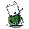 thumbnail image 2 of CafePress - Lucky Charm Westie -  Round Wood Ornament 4", 2 of 2