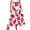 Red independence day dresses for women, variant on Wenini Womens Skirts Floral Print Maxi Summer Skirt Boho Elastic Waist Pleated Flowy Swing Tiered Long Beach Evening Party Casual Fashion Loose A-Line Skirt Red L