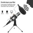thumbnail image 3 of Zootealy Professional Condenser Microphone Kit for Live Streaming, Recording, and Karaoke - Black, 3.5mm Interface, Cardioid Polar Pattern, 48kHz Sample Rate, 16bit Bit Rate., 3 of 6