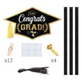 thumbnail image 4 of Class of 2025 Graduation Picture Frame Black And Gold Graduation Cap Hanging Wall Board Congrats Grad Garlands DIY Photo Listing Note Crafts party supplies, 4 of 8