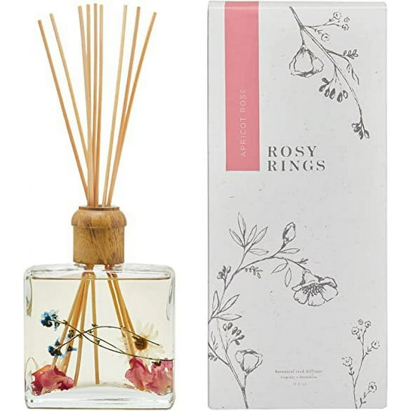Rosy Rings Botanical Reed Diffuser - Apricot Rose 13oz