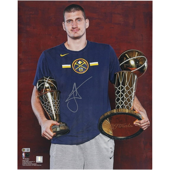 Nikola Jokic Denver Nuggets Autographed 16" x 20" Trophy Shot Photograph - Fanatics Authentic Certified