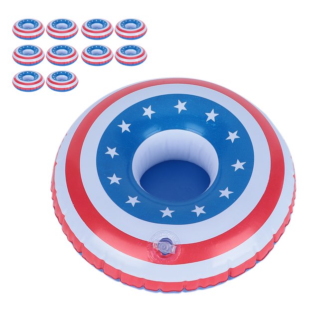 Soporte Inflable para Bebidas de 10 Uds Flotadores de Bebidas Azules Portavasos Inflables Portavasos Inflables para Bebidas Decoración para Fiestas en la Piscina ANGGREK Otros