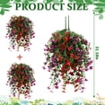 thumbnail image 2 of Artificial Hanging Flowers for Outdoors Faux Plants for Spring Summer Decoration,4 Bundles UV Resistant Realistic Silk Violet Flowers Indoor Outside Garden Porch Patio Balcony Yard Farmhouse, 2 of 7