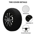thumbnail image 5 of DouZhe Waterproof Spare Tire Cover, Aztec Boho Ethnic Style Prints Adjustable Wheel Covers Fit for Jeep Trailer RV SUV Car, 15 inch, 5 of 7
