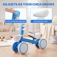 thumbnail image 4 of Wisairt Colorful Lighting Baby Balance Bike, No Pedal 4 Quiet Wheels & Soft Seat, Toys for 1 Year Old Boy Girls Gifts, Blue, 4 of 8