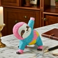 thumbnail image 4 of syligr Colorful Sloth Figurine 4Inch with Vibrant Multi-Color Design and Interactive Pose, Dopamine Decor for Desk Shelf Display, Cute Animal Collectible for Teens Room Decor, Unique Gift for Friend, 4 of 8