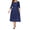 Dark Blue, variant on Womens Floral Lace Plus Size Midi Dress Scooped Neckline Cocktail Party Dresses Black XXXL