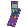 thumbnail image 3 of for iPhone 16 Plus Wallet Case, Built-in 4 Card Holders Kickstand Purse Cover, Military Grade Enhanced Corners Drop Protection, Rugged Protective Phone Case for iPhone 16 Plus, Purple, 3 of 9