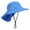 Blue, variant on Kids Sun Wide Brim Bucket Hat with UPF 50  Shield for Outdoor Play and Beach Adventures