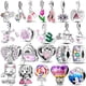 thumbnail image 2 of Cuentas de abalorios de plata de ley 925 para mujer, colgante de flor de niña cortada, compatible con pulsera Pandora Original, collar, joyería para mujer Dengxun unisex, 2 of 2